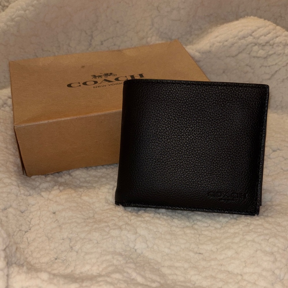 Coach Black Leather Card Holder